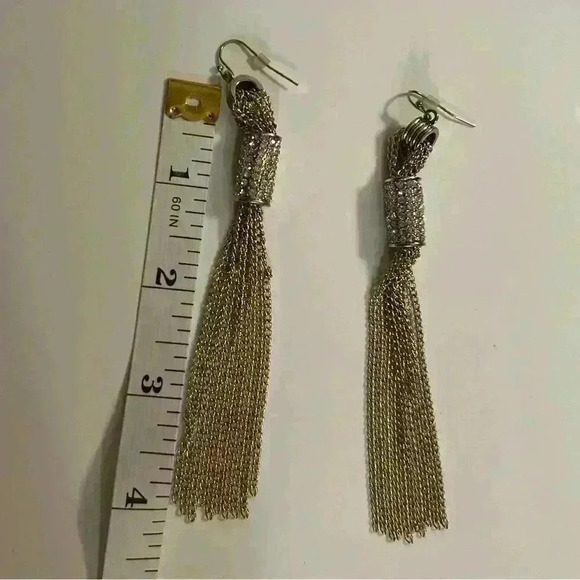 Nicole Miller for JCP dangle silver costume earrings - Picture 3 of 4